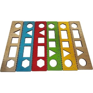 خط کش چوبی شابلونی 15سانتی