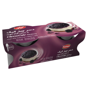 دسر چیز کیک با سس شاه توت کاله