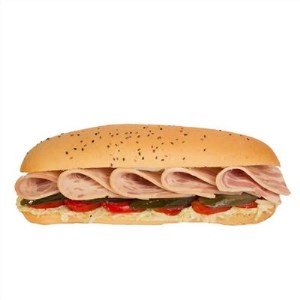 به طعم ساندویچ نیم باگت ژامبون مرغ