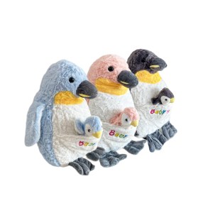 عروسک پنگوئن بچه دار 40سانتی