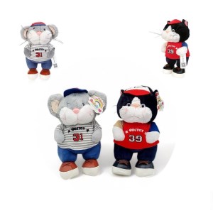 عروسک موش و گربه لباس چرمی