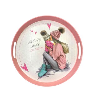 رز من سینی گرد بزرگ