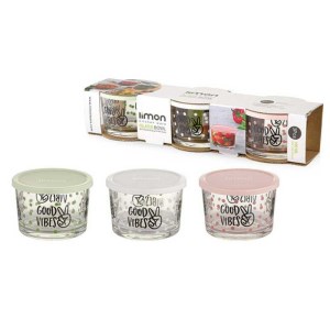 لیمون ظرف شیشه ای 3عددی 190ML