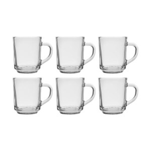 آرکو لیوان شیشه ای دسته دار 6 ع