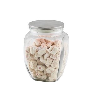 زیبا بانکه شیشه ای در استیل سایز6