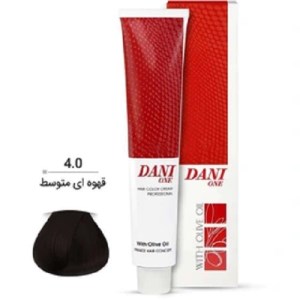 رنگ مو بدون آمونیاک قهوه ای متوسط 4/0 دنی وان 100 میل