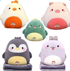 عروسک پتو بالشتی حیوانات عروسک پتو بالشتی حیوانات