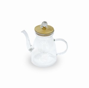 قوری پریکس درب مرواید چوبی