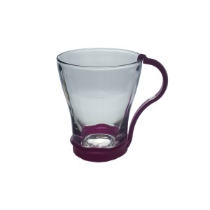 ارغوان نیم لیوان دسته دار رنگی 6عددی