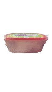 ظرف محافظ غذا 5 تیکه بیضی درب رنگی