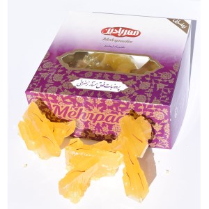 مهرپادین پرده نبات فوق ممتاز زعفرانی 1400 گ