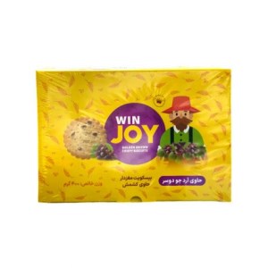 وین جوی بیسکوییت با تکه های کشمش جعبه 400 گرم