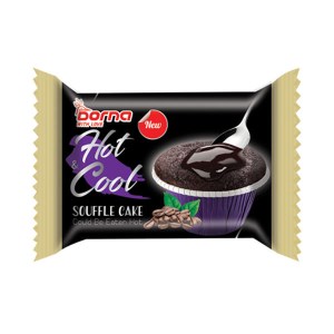 درنا کیک برانی با مغزی کرم قهوه (هات کول کیک )70 گرم