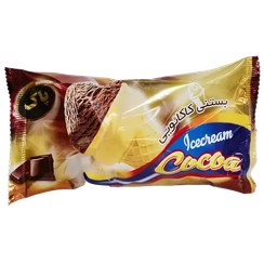 پاک بستنی کاکائویی (قیفی)