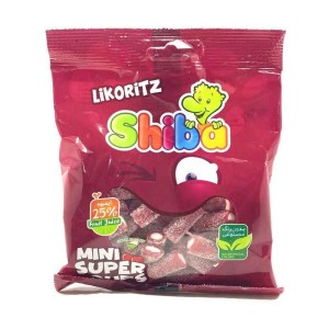 شیبا پاستیل لیکوریتز مخلوط انگشتی آلبالویی140گ