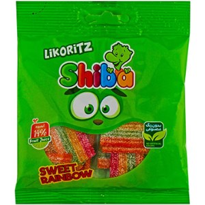 شیبا لیکوریتز پاستیل نواری شکری طعم مخلوط میوه 50گ
