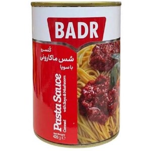 بدر کنسرو سس ماکارونی با سویا 410گ