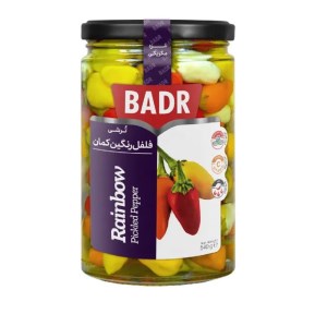 بدر ترشی فلفل رنگین کمان 350 گرمی