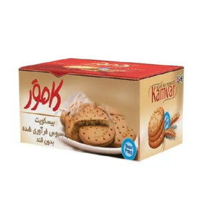 کامور بیسکوییت سبوس دار فرآوری شده بدون قند 220گ