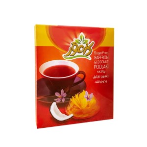 کامور پولکی زعفران نارگیل بدون قند 150گ