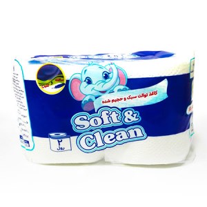 سافت اند کلین دستمال توالت دو قلو