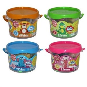 خمیر بازی سطلی 6رنگ پالمو