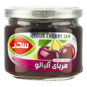 سحر مربا آلبالو شیشه 390 گرم