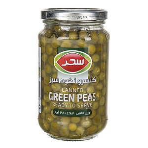 سحر کنسرو شیشه نخود فرنگی 380 گرم