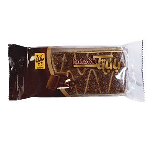 کیک لایه ای دو رنگ با کرم کاکائو باباتک بابانا 85 گرم