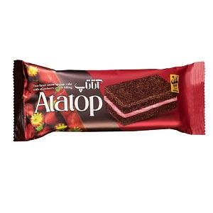 کیک لایه ای شکلاتی کرم توت فرنگی آتاتاپ بابانا 65 گرم