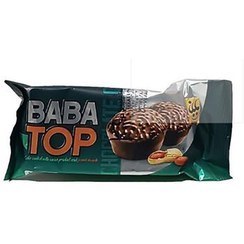 کاپ کیک دوقلو با روکش کاکائو و بادام زمینی باباتاپ بابانا 60 گرم