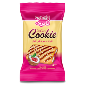 نادری کلوچه دومغز آلبالو نارگیل 25گ