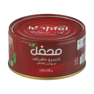محفل کنسرو تن ماهی در روغن با فلفل 180گ