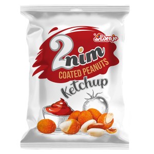 دو نیم بادام زمینی روکش دار کچاب