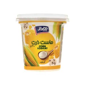 ماست چکیده قارچ و ذرت 750 گرم هراز