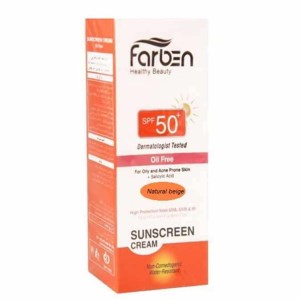 فاربن ضد افتاب مناسب پوست چرب بژ طبیعی SPF 50