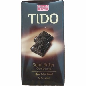 شیرین عسل شکلات تیدو نیمه تلخ 100 گرم