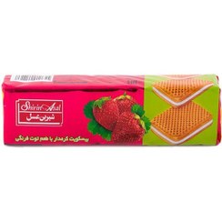 شیرین عسل بیسکوییت کرمدار توت فرنگی 120 گرم