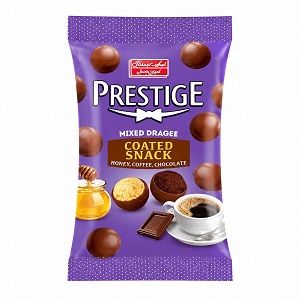 شیرین عسل دراژه شکلاتی با مغز اسنک پرستیژ