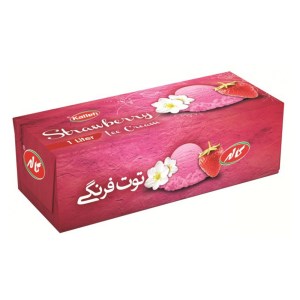 بستنی پاکتی 550 گرم توت فرنگی کاله (1ل)