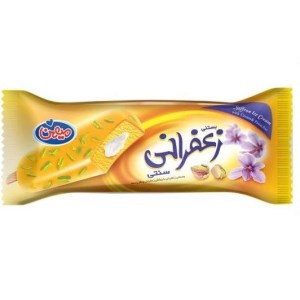 پاندا بستنی زعفرانی با مغز پسته