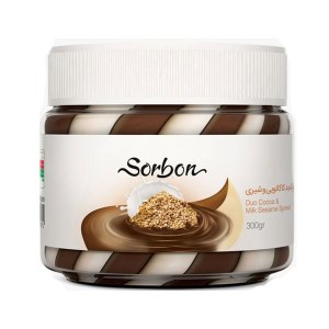 سوربن شکلات صبحانه کنجدی 300 گ شیشه ای
