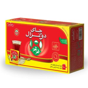 چای کیسه ای ساده انولوپ دار 100ع دو غزال