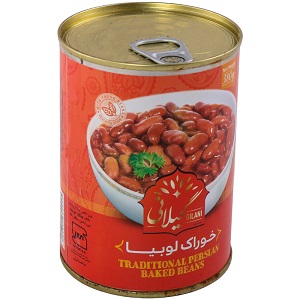 گیلانی کنسرو لوبیا چیتی با سس گوجه فرنگی 380 گرم