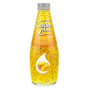 گلدن مکس نوشیدنی تخم شربتی انبه شیشه 290 میل