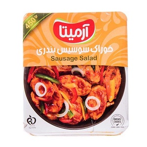 خوراک سوسیس بندری 450 گرم آرمیتا
