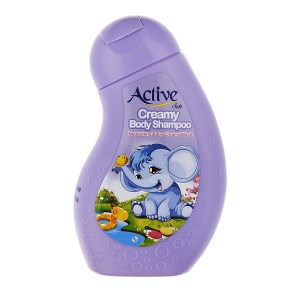اکتیو شامپو بدن کرمی بنفش کودک 250م