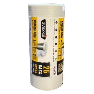 دارکوب کیسه زباله سفید رولی 25 عددی 40*50 دارکوب کیسه زباله سفید رولی 25 عددی 40*50