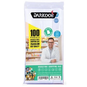 دارکوب پاکت دسته دار داروخانه 100ع (25*35)