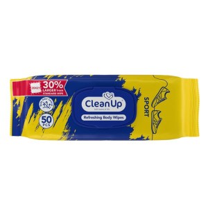 کلین آپ دستمال مرطوب بادی اسپرت 50ع